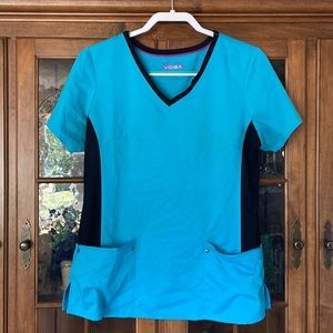 Vera Bradley Women's Blue Scrub Top